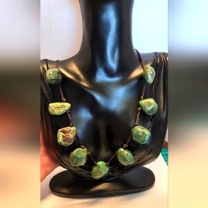 Real Unique Turquoise Chunky Necklace